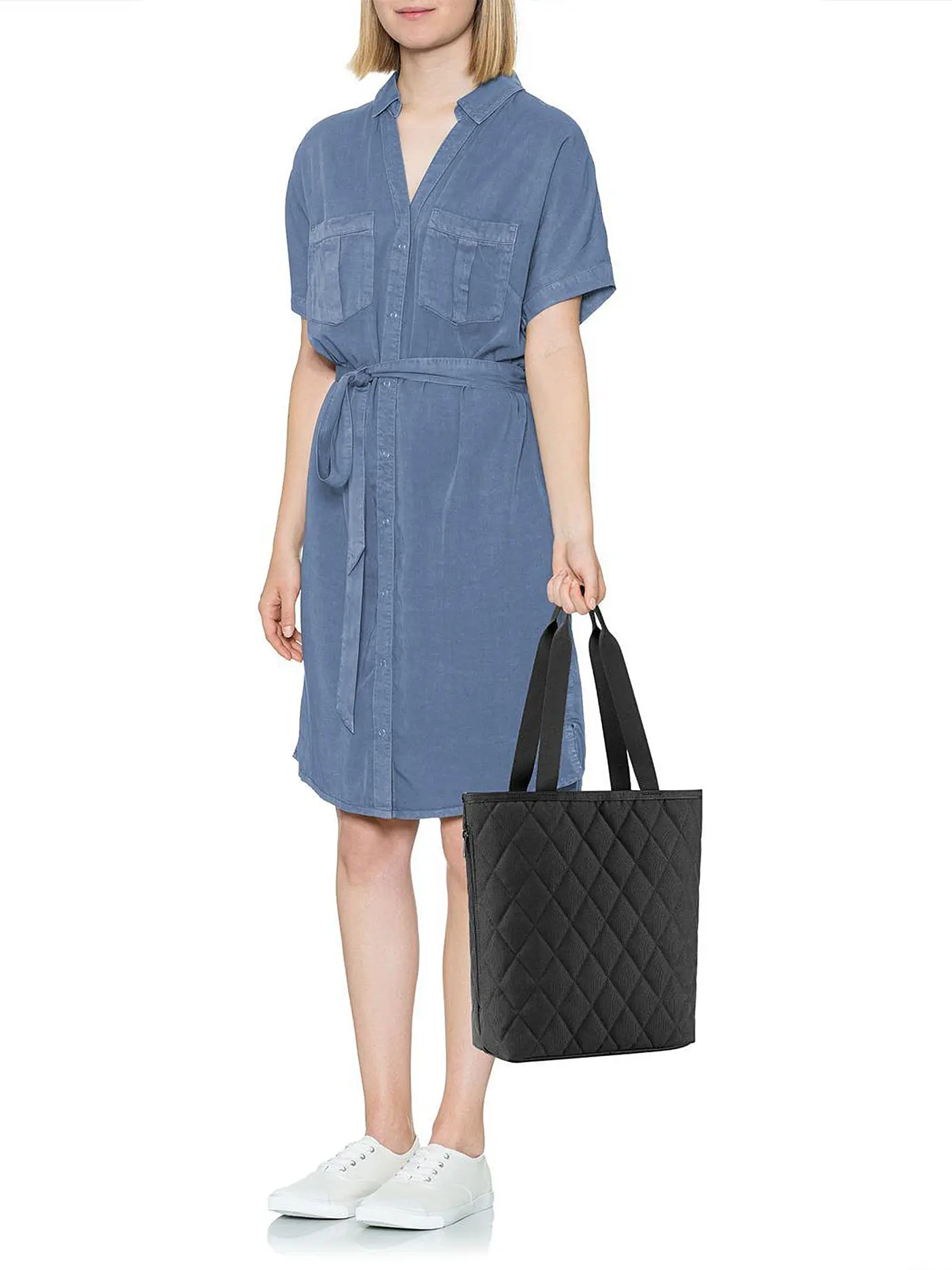 REISENTHEL | Classic Shopper M RHOMBUS Ginger | schwarz